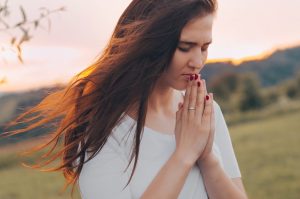 Girls praying